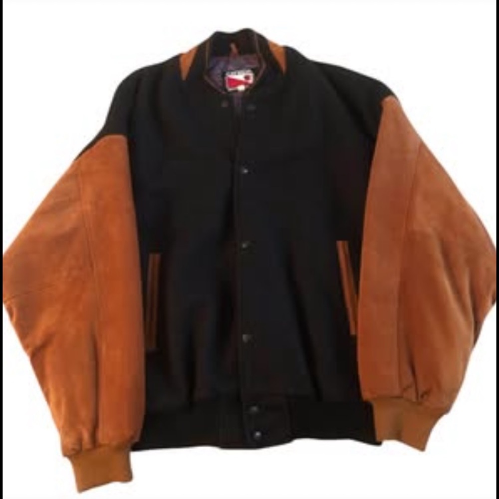 Classic Black and Tan Varsity Jacket
